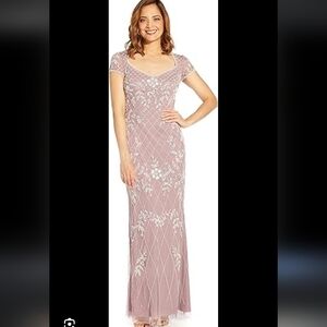 Elegant Mauve Evening Gown